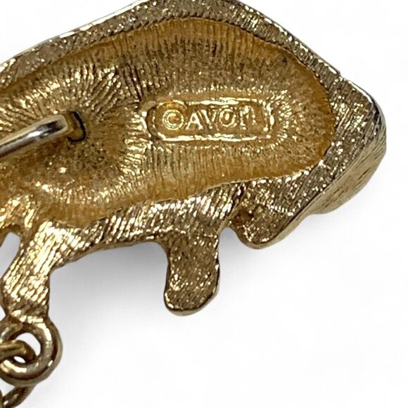 Vintage Avon Cat & Kitten With Yarn Ball Jabot Stick Pin Gold Tone - Picture 3 of 6